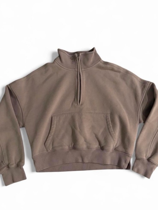 Abercrombie & Fitch Tops - Abercrombie & Fitch Women's Half-Zip Pullover Sweatshirt - Taupe. Sz. S